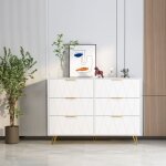 Commode 6 tiroirs, commode meuble de rangement style contemporain, armoire avec 6 tiroirs chambre enfant ...