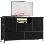 Commode � 8 tiroirs avec lumi�re led, commode chambre adulte - meuble de rangement chambre, commode tiroir ...