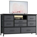 Commode  8 tiroirs avec lumire led, commode chambre adulte - meuble de rangement chambre, commode tiroir ...