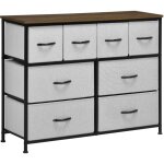 Commode 8 tiroirs senna noire et grise Commode 8 tiroirs senna noire et grise