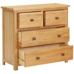 Commode 80x35x75 cm bois de ch�ne massif cfw651475