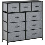 Mh - commode 9 tiroirs edouard noire et grise Mh - commode 9 tiroirs edouard noire et grise