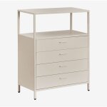 Commode en acier janine sklum tapioca beige