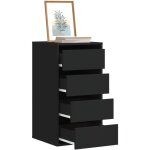 Commode d'angle noir 40x41x76 cm bois d'ing�nierie vidaxl