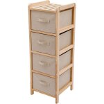 Commode - armoire de rangement avec 4 tiroirs en tissu - buffet - meuble à tiroirs pour chambre à coucher, ... Commode - armoire de rangement avec 4 tiroirs en tissu - buffet - meuble à tiroirs pour chambre à coucher, ...