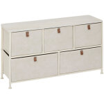 Commode basse tissa beige 5 tiroirs - 5five