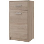 Buffet avec 1 porte et 1 tiroir chne de sonoma - meuble de rangement style contemporain - 40 x 35 x ...