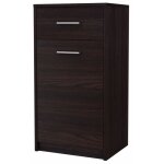Buffet avec 1 porte et 1 tiroir weng� - meuble de rangement style contemporain - 40 x 35 x 75 cm