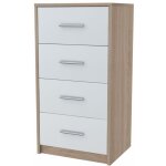 Commode bodo 4s blanc - sonoma tagre 40cm