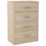 Commode bodo 60cm 4s sonoma 4 tiroirs étagère Commode bodo 60cm 4s sonoma 4 tiroirs étagère