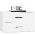 Commode chambre empilable, commode 2 tiroirs, petite commode rangement chambre, kits anti - basculement, ...