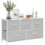Commode chambre woltu meuble de rangement, commode 5 tiroirs en tissu, , armoire à 2 niveaux en bois ... Commode chambre woltu meuble de rangement, commode 5 tiroirs en tissu, , armoire à 2 niveaux en bois ...