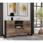 Commode cm 155x45x87h salon nuka grange ch�ne fonc�