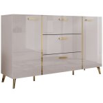 Mobilier1 - commode comfivo teslomo 109, cachemire + cachemire brillant, avec tiroirs et portes, nombre ...