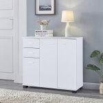 [en. casa] - commode crimla 76 x 80 x 28 cm blanc