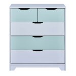 Paris prix - commode enfant 5 tiroirs 'paty' 92cm vert sauge