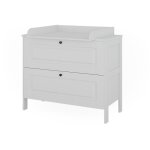 Vitalispa - commode à langer ajaton, blanc, 108 x 98 cm avec 2 tiroirs Vitalispa - commode à langer ajaton, blanc, 108 x 98 cm avec 2 tiroirs