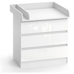 Commode à langer emma, blanc, 80x85. 4cm avec 3 tiroirs, vicco Commode à langer emma, blanc, 80x85. 4cm avec 3 tiroirs, vicco