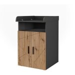 Commode à langer irma, anthracite / artisan, 60x97cm avec plan à langer, vicco Commode à langer irma, anthracite / artisan, 60x97cm avec plan à langer, vicco