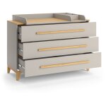 Commode à langer malia, chêne cachemire, 133x98cm xl avec 3 tiroirs, vitalispa Commode à langer malia, chêne cachemire, 133x98cm xl avec 3 tiroirs, vitalispa