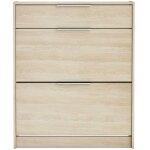 Commode meuble � chaussures 2 abattants 24 paires couleur ch�ne - largeur 82, 6 x profondeur 29, 4 x ...