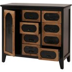 Commode de pharmacien hhg - 289, armoire � tiroirs, compartiment de rangement, style vintage shabby industriel ...