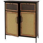 [jamais utilis] commode de pharmacien hhg - 298, armoire haute avec compartiments de rangement, look ...