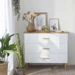 Commode smoothcloud en bois naturel et blanc