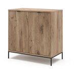Vicco - commode avec tiroirs eliza, ch�ne viking, 80 x 81. 2 cm avec 2 portes