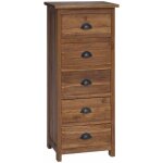Commode avec tiroir marron 45 x 35 x 110 cm bois de teck massif vidaxl
