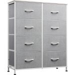 Commode tissu pour chambre, haute 8 tiroirs, tour rangement bacs tissu, double, pour placard, salle jeux, ... Commode tissu pour chambre, haute 8 tiroirs, tour rangement bacs tissu, double, pour placard, salle jeux, ...