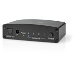 Commutateur audio numerique 4 voies entree de connexion alimentation dc 4x toslink sortie de connexion ...