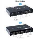 Commutateur matriciel compatible 4k 60hz, rpartiteur de 2x4, convertisseur audio vido 2 entres 4 sorties, ...