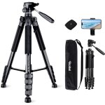 Compact traveler star s4 tripod, 188cm tr�pied l�ger et portable pour appareil photo de aluminium avec ...