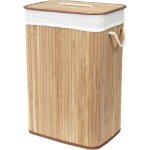 Compactor - panier en bambou avec sac � linge sale d�tachable en tissu, bac rangement d�co, ambiance ...