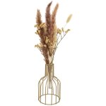 Composition fleurs sches automne mtal dor rose h40cm atmosphera crateur d'intrieur