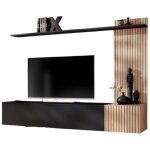 Composition murale lipa ? meuble tv, tagre et panneau mural