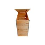 Mon petit potager - composteur 246l steel petit modèle - composteur en bois non traité - 80cm x 45cm ... Mon petit potager - composteur 246l steel petit modèle - composteur en bois non traité - 80cm x 45cm ...