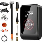 Compresseur  air portatif, 4000mah gonfleur pneus voiture sans fil, 150psi mini pompe a velo electrique ...