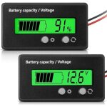 Compteur de batterie dc 12v 24v 36v 48v 60v 72v 84v avec alarme, rglage avant et cl commutation, indicateur ...