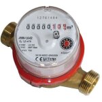 Compteur d'eau apator - powogaz js standard, 1 / 2 pouce dn15 1, 6 m3 / h eau chaude, raccord 3 / 4 pouce ...