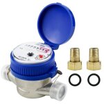 [jamais utilis�] compteur d'eau de jardin 1 / 2 , horloge � eau froide calibr�e, compteur de robinet ...