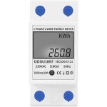 Compteur d'�nergie �lectrique num�rique, monophas�, rail din, �lectricit�, un fil, deux fils, multifonction ...
