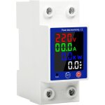Compteur d'�nergie monophas� 63 a 230 v, amp�rem�tre, voltm�tre, kwh, �cran lcd num�rique, disjoncteur ...