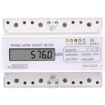 Compteur d'nergie numrique lcd triphas, 4 fils, 7 ples, kwh, wattmtre, consommation lectrique, ...