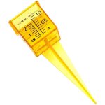Compteur de pluie, outil de mesure de la quantit d'eau extrieure jaune brillant  large bouche de jauge ...