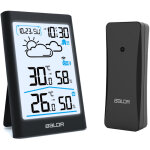 Compteur de temp�rature et d'humidit� int�rieure et ext�rieure domestique station m�t�o sans fil affichage ...