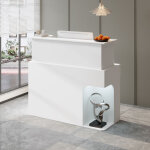 Comptoir d'accueil avec �clairage led, blanc, mdf, 120�50�110 cm