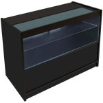 Comptoir de vente en mdf noir led blancs intégrés c1200 3 Étagères portes coulissantes verouillables ... Comptoir de vente en mdf noir led blancs intégrés c1200 3 Étagères portes coulissantes verouillables ...