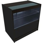 Monster shop - comptoir de vente en mdf noir led blancs intgrs c900 3 tagres portes coulissantes ...